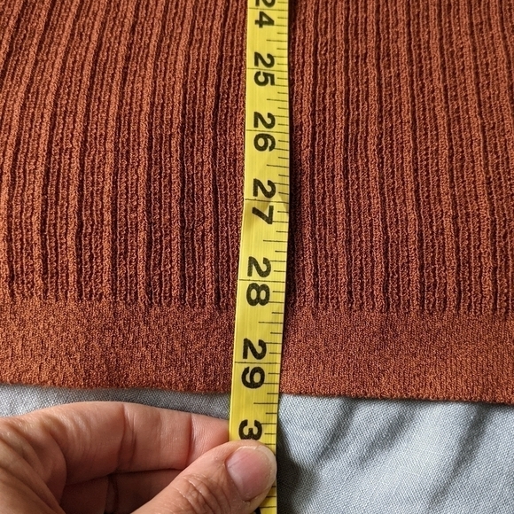 BACHRACH Burnt Orange V Neck Textured Unisex Sweater XL - Picture 9 of 12